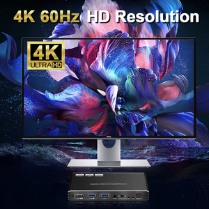 8K HDMI Switcher 2 en 1 Salida Audio Extractor Soporte Atmos Soundbar SPDIF Toslink RCA Audio Control remoto ARC Auto Switch