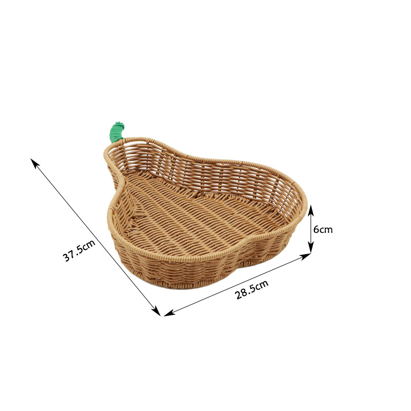Grand panier tressé en forme de poire