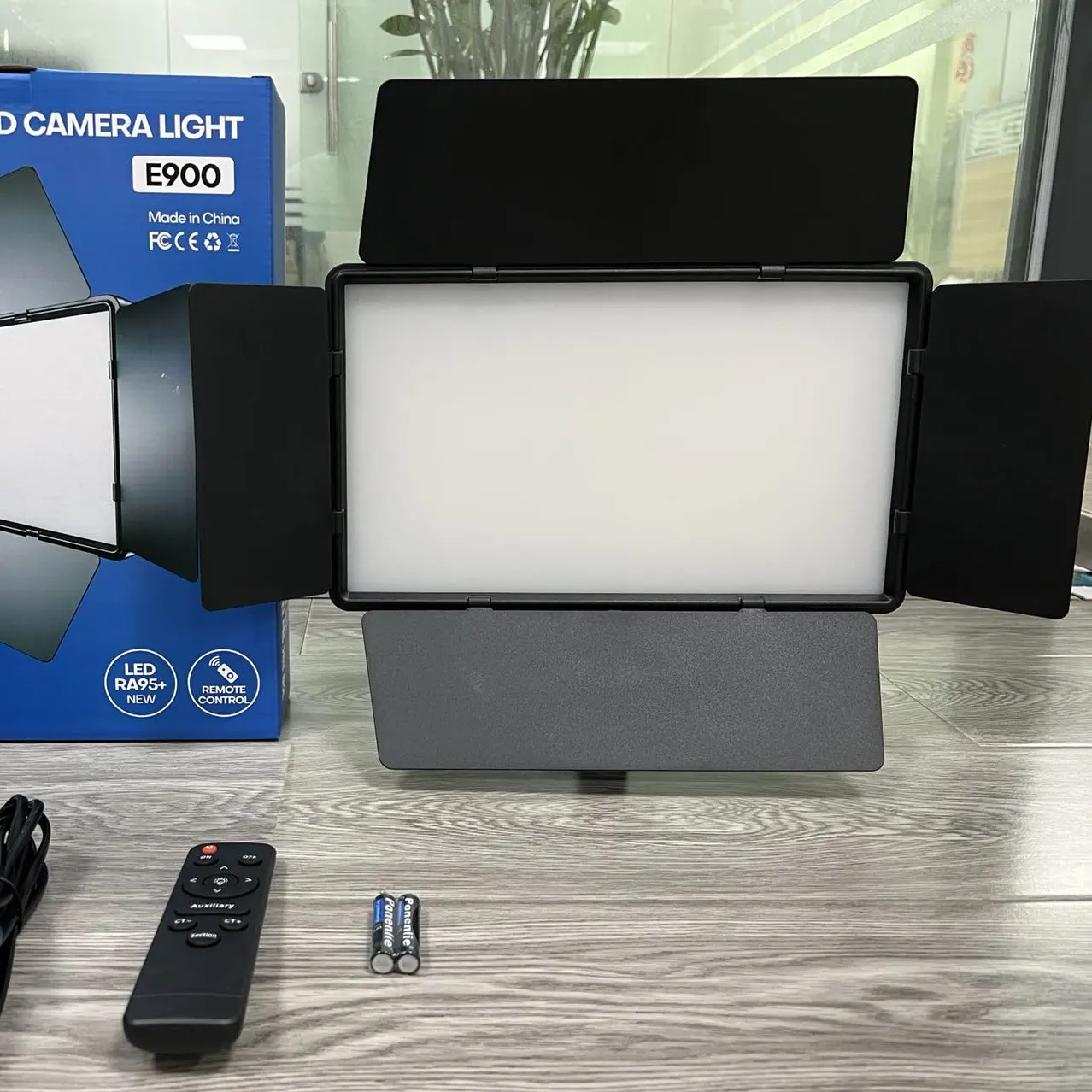 Kit perekam video E900 55W tipe kenop baru, lampu led, cincin film, fotografi video, lampu neon, lampu LED video musik putih