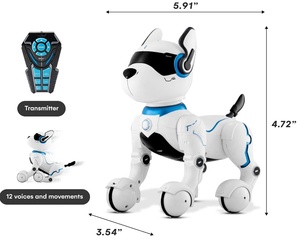 Interaktiver Smart Robo Hund für Kinder im Alter von 5-7 Jahren Programmier bare Fernbedienung Voice Touch verfügt über realistische Aktionen Tricks - Product Image 4
