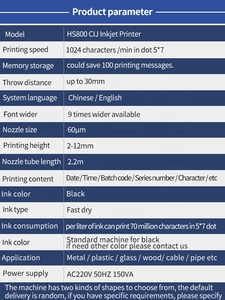 Intelligente Batch Code CIJ stampante a getto d'inchiostro macchina da stampa per bottiglia di metallo sacchetto di plastica lattine Caton Box - Product Image 3