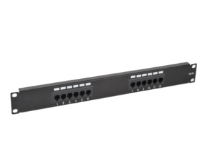 Krone & 110 Dual IDC 1u 19 pulgadas Utp Cat5e 12 puertos RJ45 Patch Panel - Product Image 1