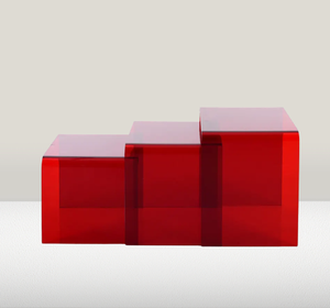 Hiện Đại Đồ nội thất nhà rõ ràng lucite acrylic làm tổ bên Bàn cà phê thiết lập lucite xếp chồng acrylic làm tổ bảng thiết lập CTT-1 - Product Image 1