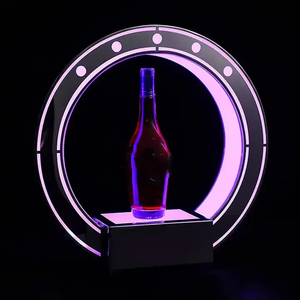 Acryl-Displayst änder in Sonder größe Acryl-Rund-LED-Lichtst änder Taverne-Weinflaschen-Display