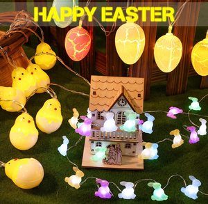 3Pack <strong>LED</strong> Easter <strong>String</strong> <strong>Lights</strong> 10 ft 30 <strong>LED</strong> Easter Rabbit Bunny <strong>Lights</strong> <strong>with</strong> Remote <strong>Timer</strong> 20 <strong>LED</strong> Easter Eggs <strong>String</strong> <strong>Lights</strong> - Product Image 2