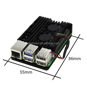Ahududu Pi 5 Metal ısı dağılımı durumda çift Fan nötr çin yapılan Pi5 arka kapak konut - Product Image 4