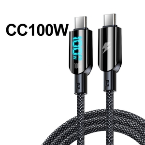 2025新设计60w超快速充电器Usb c电缆100W锌合金材料5A c型至c型Usb充电电缆PD30W - Product Image 1