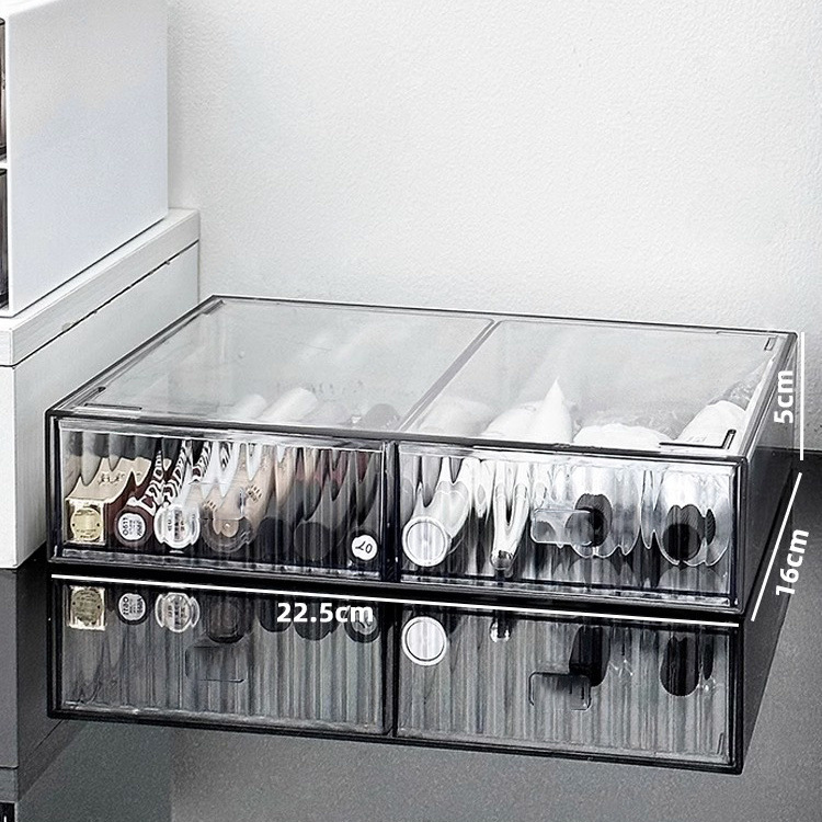 Translucent gray two-drawer**1