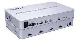 4K видео стена пульт дистанционного управления и плеер HD-MI USB SD карты RS232 вход 4 HD-MI выходы 2x2 Сращивание режимов