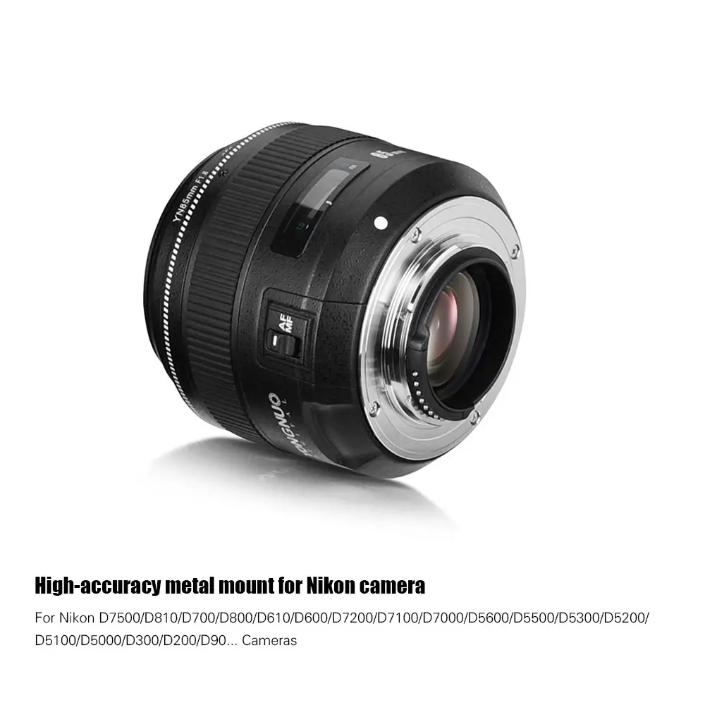 Ống Kính Tiêu Cự Cố Định YONGNUO YN85mm F1.8N, Ống Kính AF/MF, Tiêu Chuẩn Chính, Chất Lượng Cao, Dùng Cho Nikon D3200/D3300/D3400/D5200/D750/D850