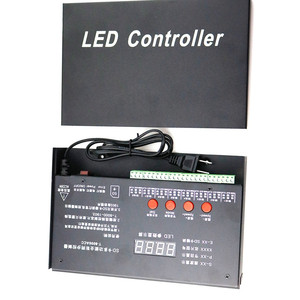8192 пикселей T8000 T-8000A AC220V/110V SD карты DC5V пикселей контроллер для WS2801 WS2812B WS2811 LPD8806 цветных (RGB) светодиодных лент контроллер - Product Image 2