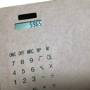 定制logo促销工艺纸太阳能计算器鼠标垫2合1套笔记本办公学生大学用 - Product Image 3