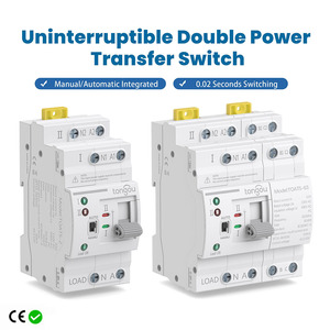 TONGOU 2P 63A otomatik Transfer anahtarlama (ATS) ATS 220VAC beyaz konut DIN-ray montajı ile çift güç PC tipi anahtarı - Product Image 2