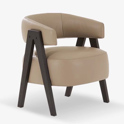 Fauteuil en cuir kaki-Pu