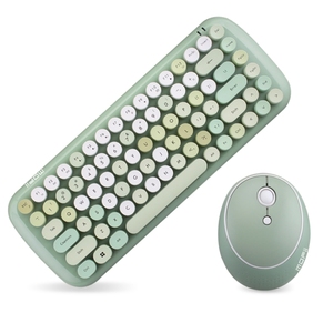 Teclado inalámbrico colorido de 2,4G con ratón óptico Juego de teclado y ratón de diseño compacto - Product Image 2