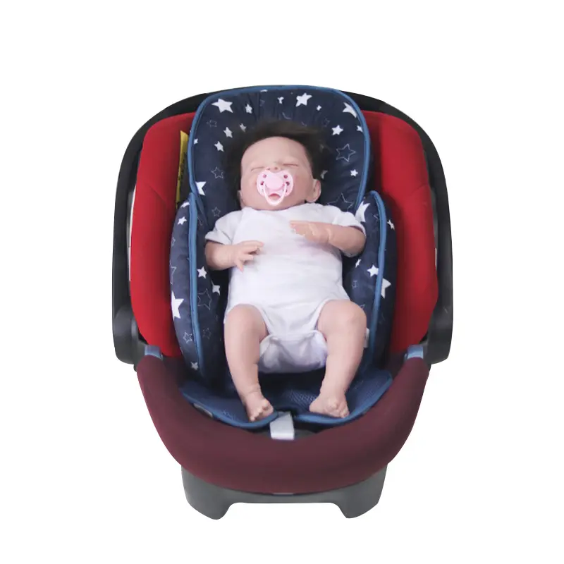 Bantal kursi mobil bayi 2-in-1 dapat dibalik, bantal kereta bayi lembut masukkan untuk ayunan goyang