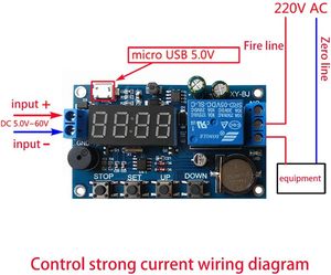 Modulo relè di ritardo in tempo reale XY-BJ interruttore di controllo del Timer relè di temporizzazione con DC 12V 24V - Product Image 6