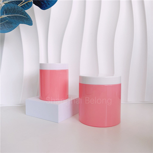 Inew yeni varış 8oz 250ml 500ml boş pembe PET plastik kozmetik kavanozları konteyner vücut kremi kavanoz pembe