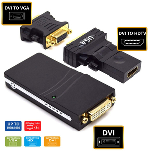 Adaptador de vídeo multipantalla USB 2,0 UGA USB2.0 a DVI VGA HDMI extensión de tarjeta gráfica externa convertidor de monitores de espejo - Product Image 1