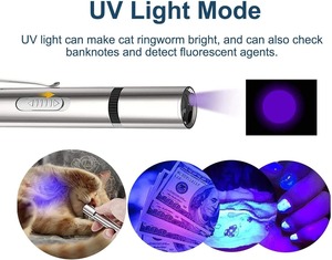 USB ricarica interattivo gatto giocattolo puntatore Laser con 5 modelli a lungo raggio e 3 modalità di addestramento Chaser cane giocattolo - Product Image 4