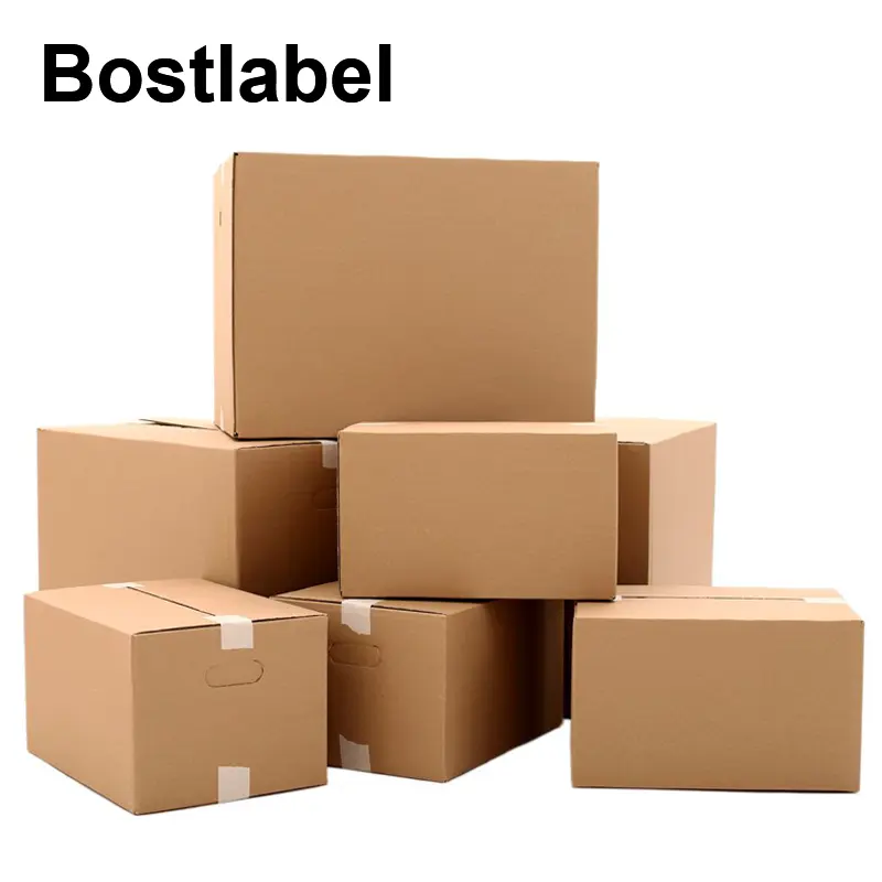 Производитель Bostlabel, изготовленный на заказ логотип, перерабатываемая бумага, картонная упаковка для рассылки, доставка, гофрированная картонная коробка