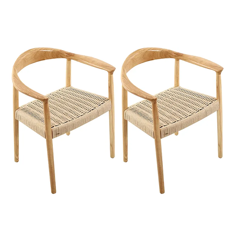 A buon mercato mobili in legno di alta qualità per interni in legno massello sedie con bracciolo in stile nordico moderno sedile in legno sedia da pranzo
