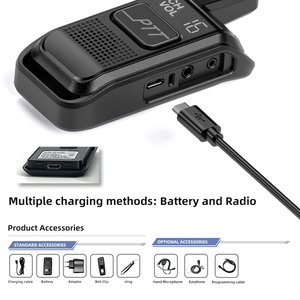 Mini Radio bidirezionale PMR 446 piccole Radio professionali T-S1 Radio senza fili - Product Image 5