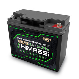 LiFePO4 25.6V 24V 10Ah电池10A BMS 256Wh磷酸铁锂电池，用于房车离网机器人车轮 - Product Image 1