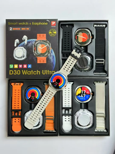 <strong>2025</strong> Relojes Sport Smart Watch D30 ultra Watch 7 Earphone 2 in 1 Set 2 Strap 1.52&quot; BT Call Heart Rate Smart Watch with Earbuds - Product Image 3