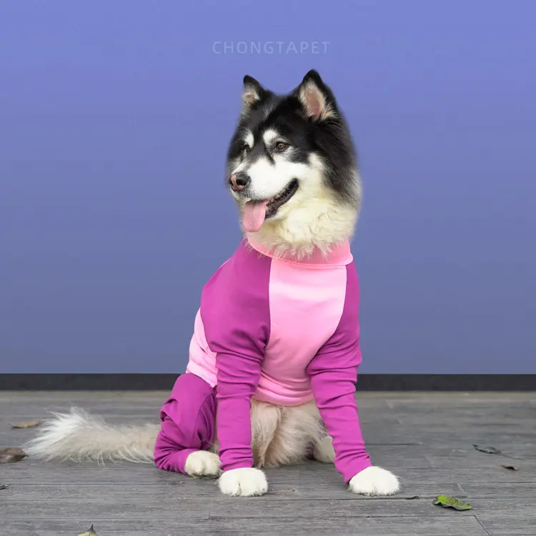 Venta al por mayor ropa para perros de manga larga elástica Retriever Alaska ropa para perros 95% algodón perro grande PRIMAVERA/otoño ropa de cuatro patas