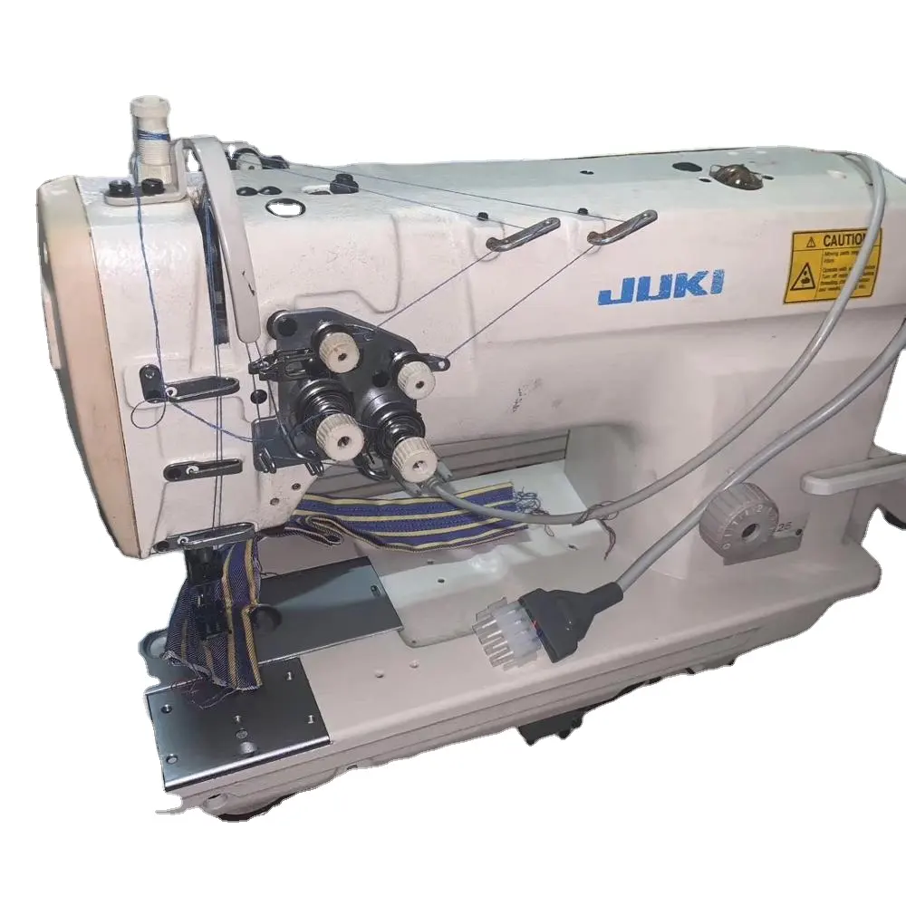 Jukis MS-3128 máquina de costura industrial de material pesado de agulha dupla para fábrica ou workshop