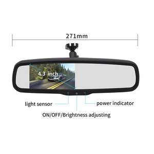 Mini <strong>LCD</strong> Screen 4.3 Inch Mirror <strong>Reverse</strong> Monitor Car Rear View Camera System - Product Image 4
