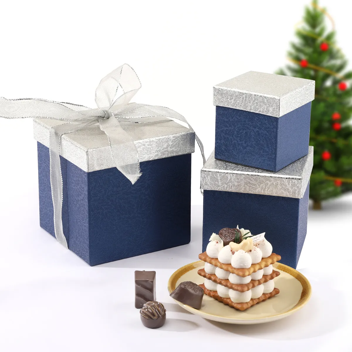 Regalo de vacaciones de Navidad caja plegable de chocolate caja de regalo de embalaje de chocolate gran oferta 2023 servicio OEM/ODM