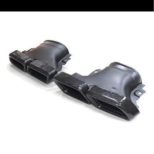 Mercedes-benz e-class W213 veya modeller E200 Mercedes E300 için dört çıkışlı karbon Fiber egzoz borusu uçları - Product Image 3