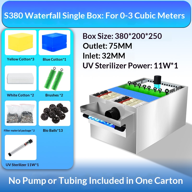Boîte simple cascade S380 : pour 0 à 3 mètres cubes
