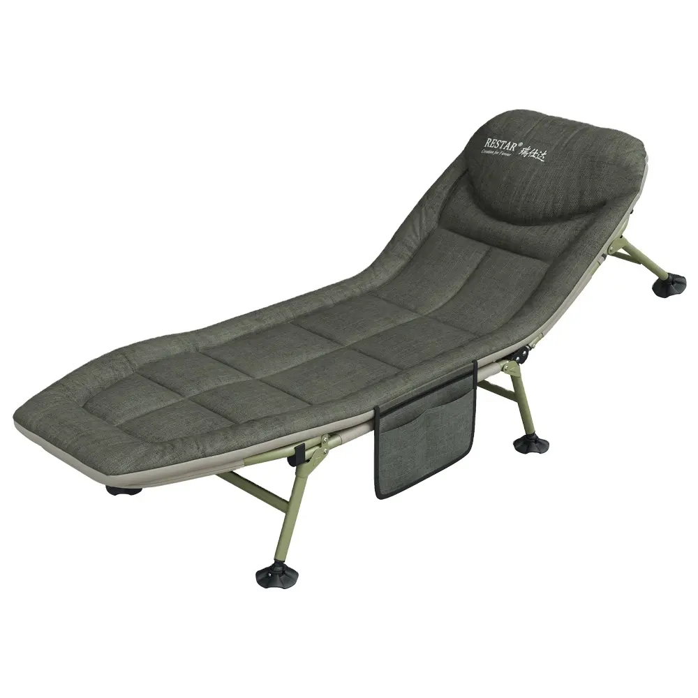 Silla plegable portátil para interiores y exteriores, cama plegable para viaje, oficina y Camping, color verde