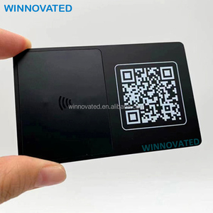Personalized <strong>Qr</strong> <strong>Code</strong> Contactless RFID Digital Business Smart Metal NFC Card - Product Image 1