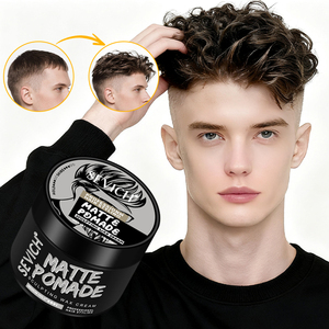Profesyonel berber saç şekillendirme ürünleri nemlendirici formüle mat saç şekillendirici jöle erkekler için pomad - Product Image 1
