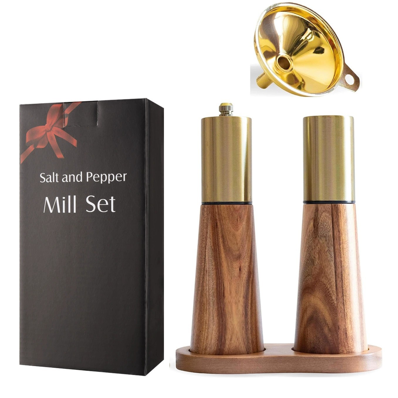 Moulin à or + salière + base + entonnoir en boîte