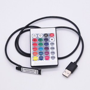 24 клавиши контроллер USB на 5V Светодиодная лента RGB Мини Инфракрасный беспроводной ИК-пульт дистанционного управления - Product Image 6