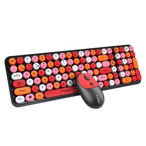 Nuevo teclado Retro inalámbrico Bluetooth Mini teclado para tableta iPad Vintage máquina de escribir Punk Bluetooth teclado y ratón Android - Product Image 1