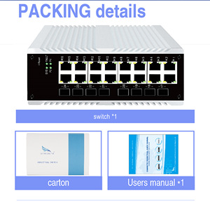 24 porte gestito interruttore industriale con funzioni SNMP e QoS Switch di rete per ambienti difficili 16 * porta RJ45