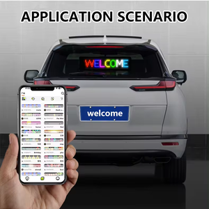 APP con schermo di visualizzazione flessibile a LED controllo delle animazioni con Pattern di testo programmabili con bordo del segno dell'auto a scorrimento del messaggio dello schermo a LED - Product Image 2