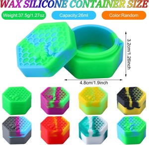 26毫升蜡硅胶容器罐工具，不粘六角形蜂罐油厨房储物容器 - Product Image 3