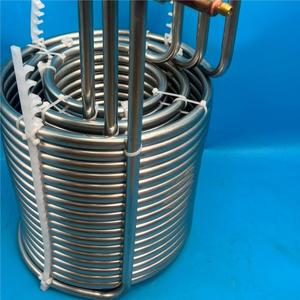 ICEGALAX Stainless Steel Coil Heat Exchanger SS304 Evaporator Coaxial Tube Heat Exchanger for <strong>Chiller</strong>
