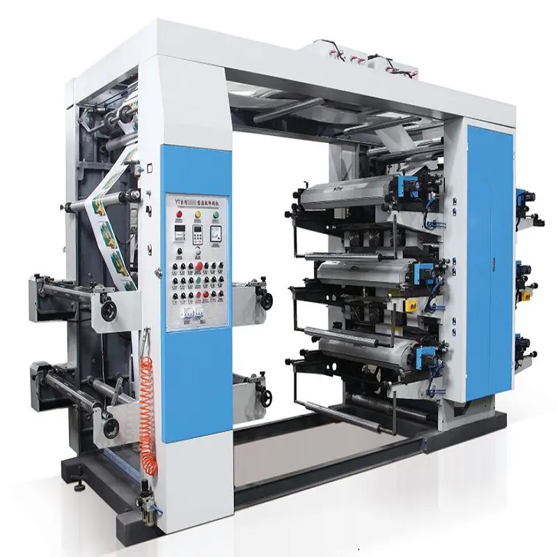 HDPE LDPE ПЭ нейлоновая пластиковая полиэтиленовая пленка рулон 4 вида цветов флексографическая печатная машина для изготовления скорость машины на 70 м/мин