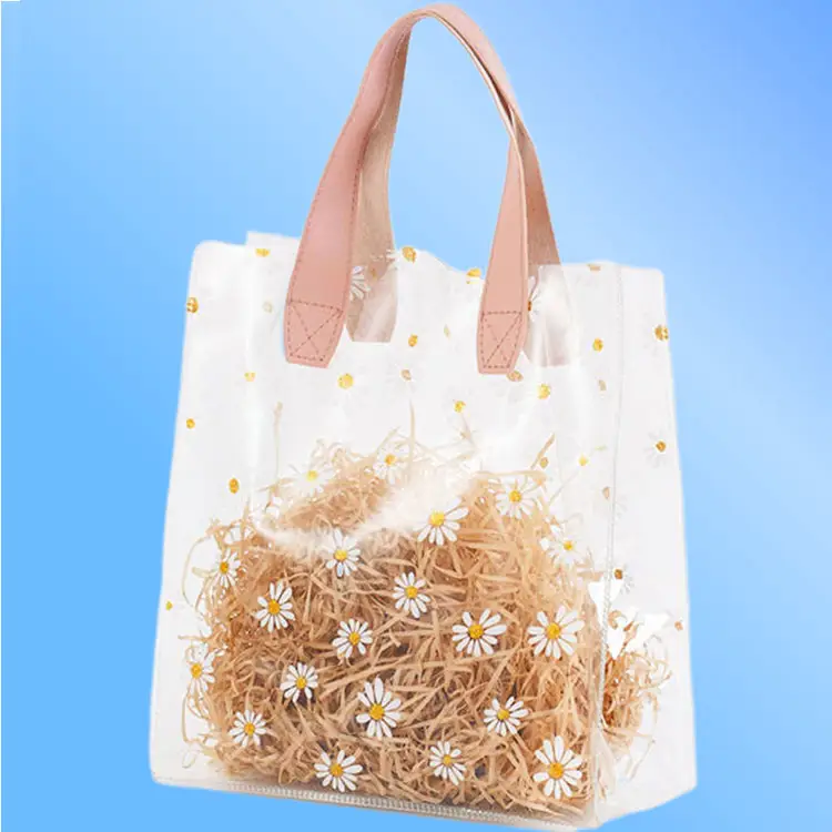 Alta qualidade aceitar personalizado barato claro pvc shopping bag logotipo personalizado presente