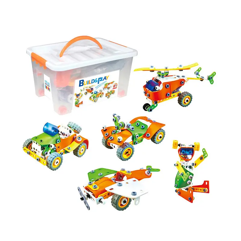 Puzzle fai da te gioco auto assemblare elicottero giocattoli flessibile veicolo da costruzione giocattolo illuminare mattoni Building Blocks per Kds