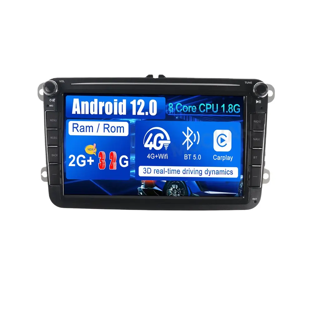 Araba radyo GPS navigasyon için Volkswagen 8 "DVD OYNATICI araba android müzik seti radyo GPS navigasyon başkanı ünitesi