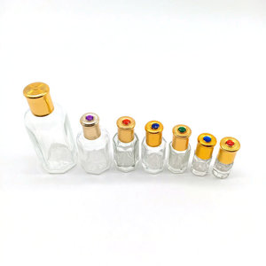 卸売空香水2ml 3ml 6ml 10ml 12ml 20ml 60ml透明八角形アターガラスエッセンシャルオイルローラーボールボトルキャップ - Product Image 6